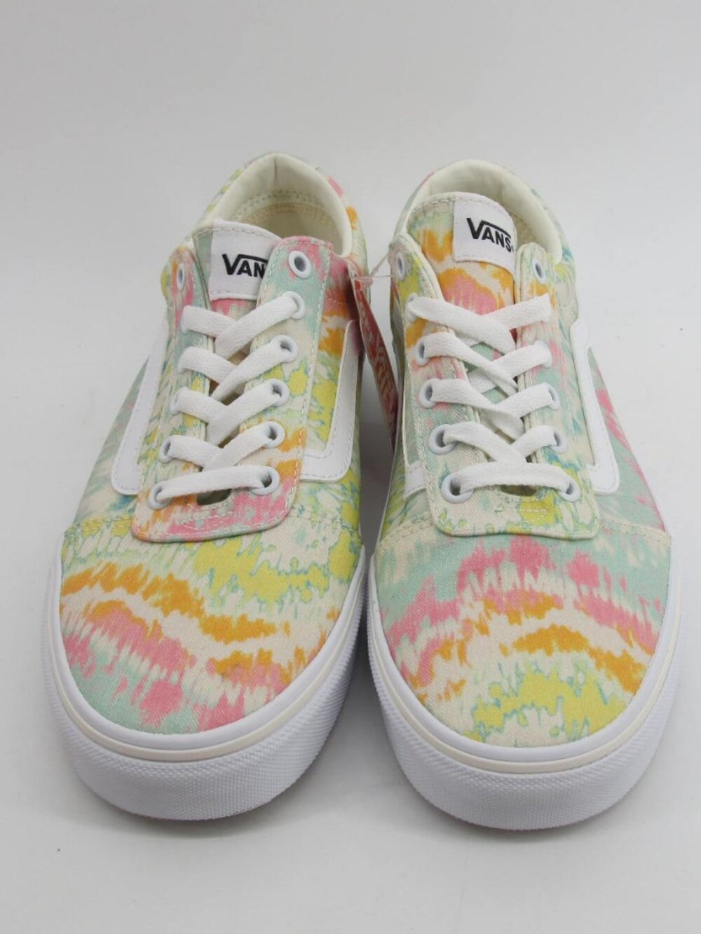Vans Ward Psychedelic Tie Dye Womens Size 10 Green White Athletic Shoes Sneakers
